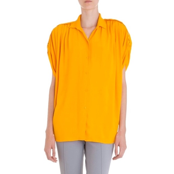 Diane Von Furstenberg Karin Oversized Blouse Top M - Picture 3 of 8